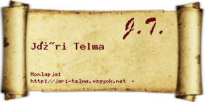 Jári Telma névjegykártya